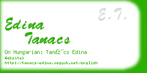 edina tanacs business card